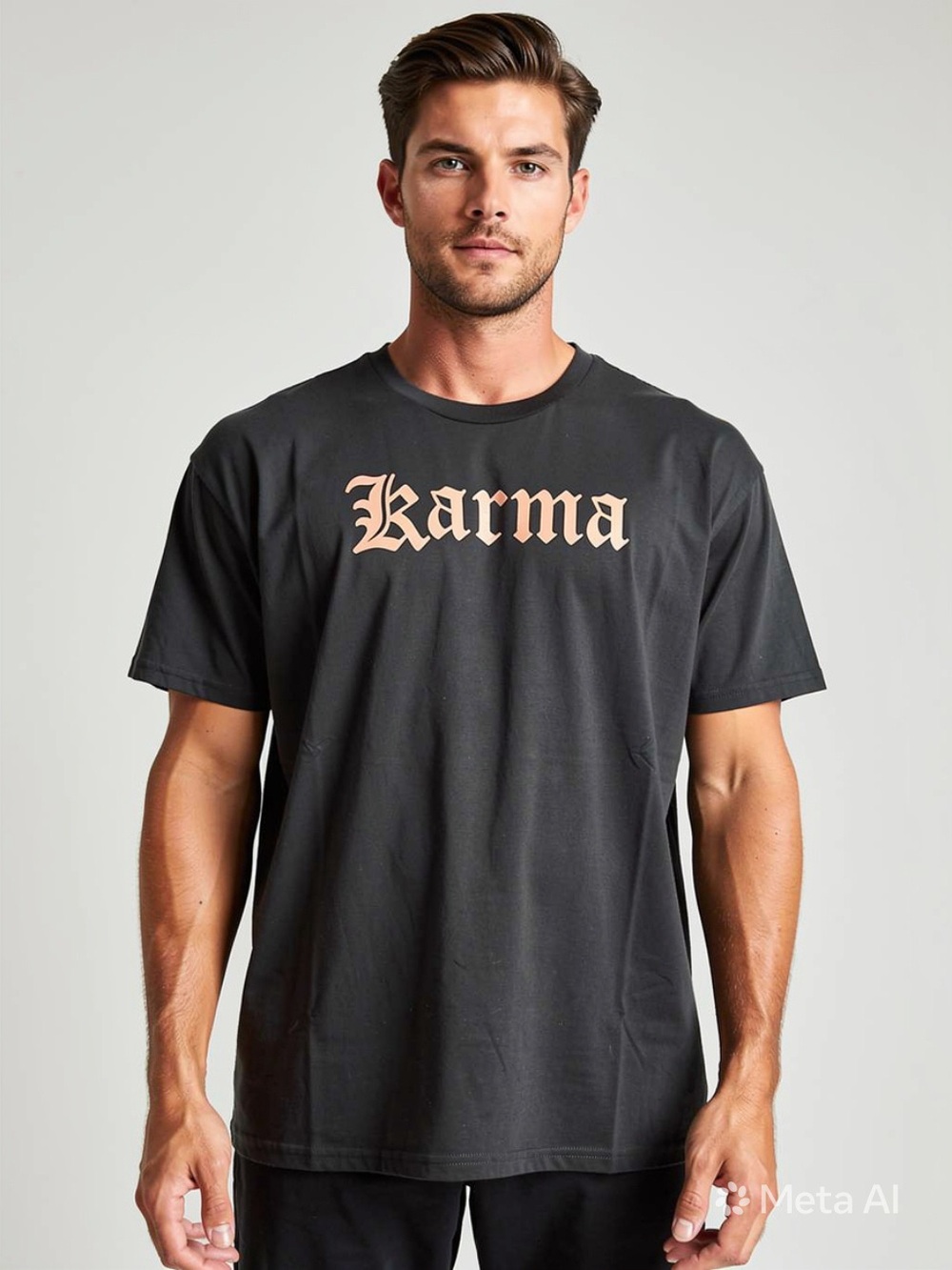 Karma Graphic Tee Black Inspirational Streetwear Shirt Sz XL